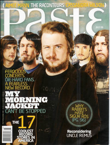 PASTE magazine side cover Issue 44 July 2008