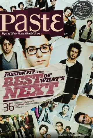 PASTE magazine side cover Issue 56 August 2009