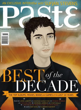 PASTE magazine side cover Issue 59 November 2009