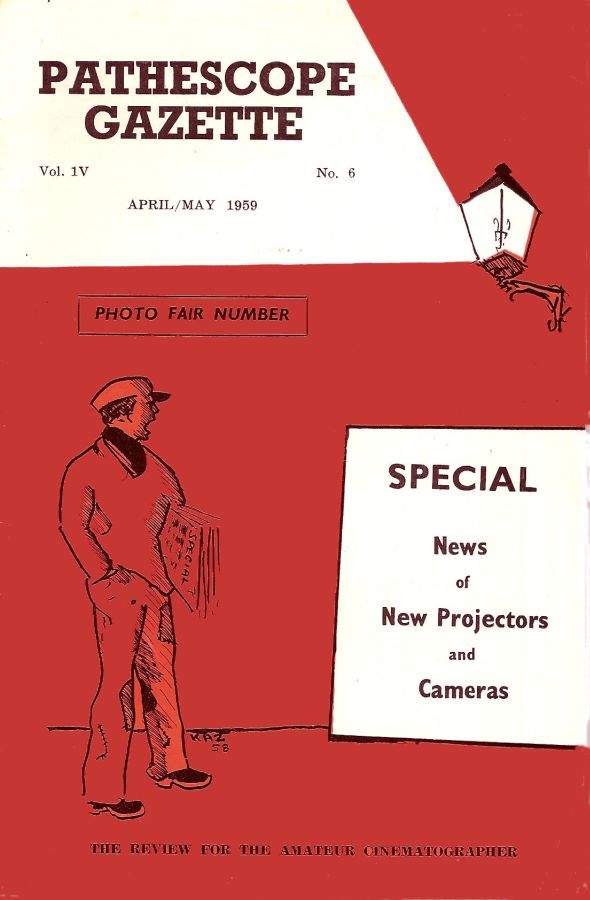 PATHESCOPE GAZETTE magazine side cover Issue 6 April-May 1959