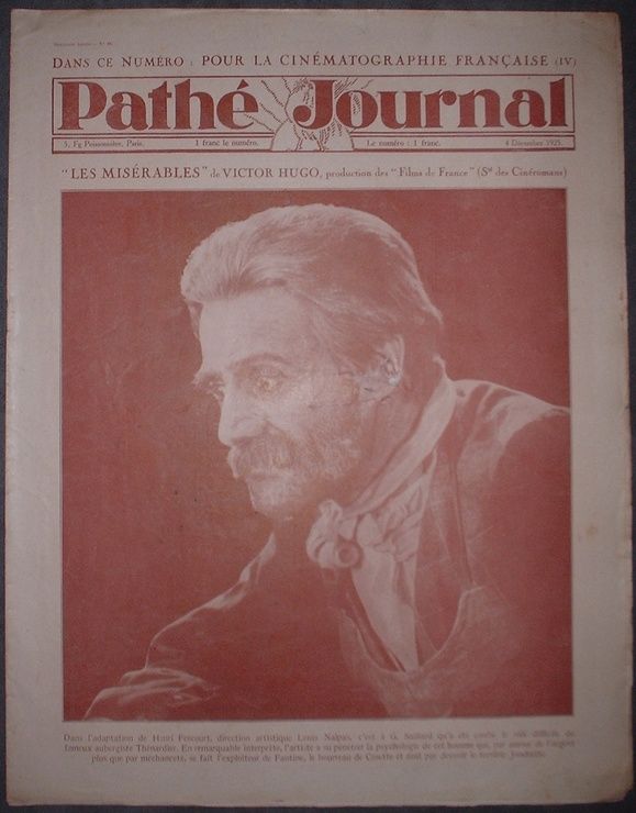 PATHE JOURNAL magazine side cover Issue 40 4 December 1925