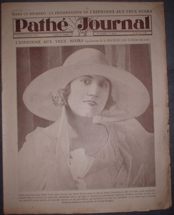 PATHE JOURNAL magazine side cover Issue 50 12 February 1926