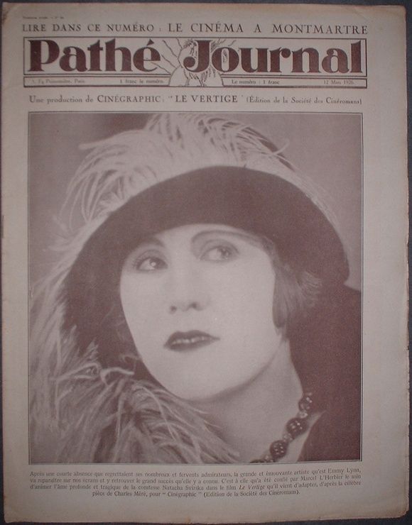 PATHE JOURNAL magazine side cover Issue 54 12 March 1926