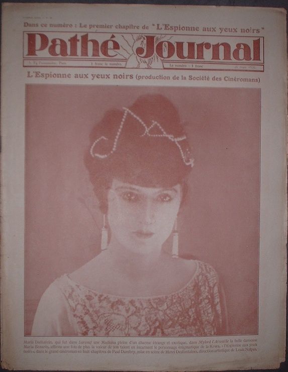 PATHE JOURNAL magazine side cover Issue 56 26 March 1926