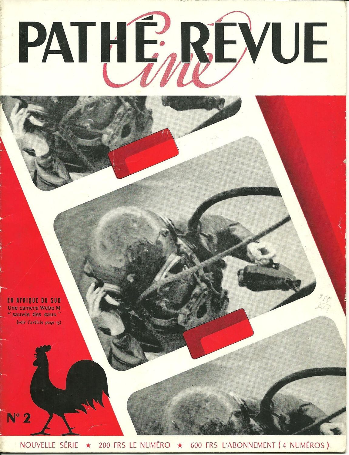 PATHE CINE REVUE magazine side cover Issue 2  July 1952