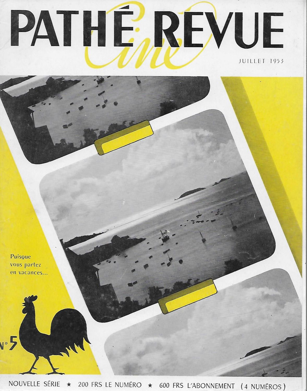 PATHE CINE REVUE magazine side cover Issue 5  July 1953