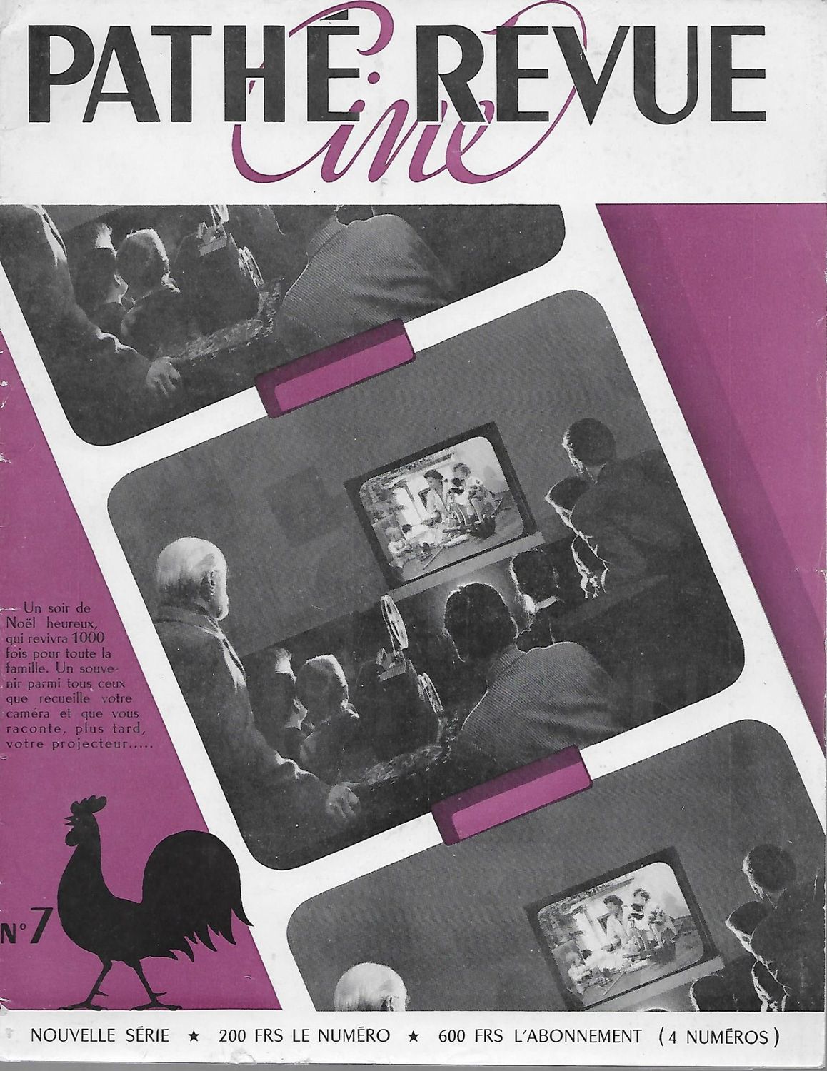 PATHE CINE REVUE magazine side cover Issue 7  January/March 1954