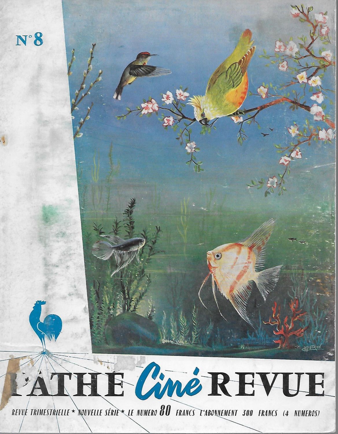 PATHE CINE REVUE magazine side cover Issue 8  April/June 1954