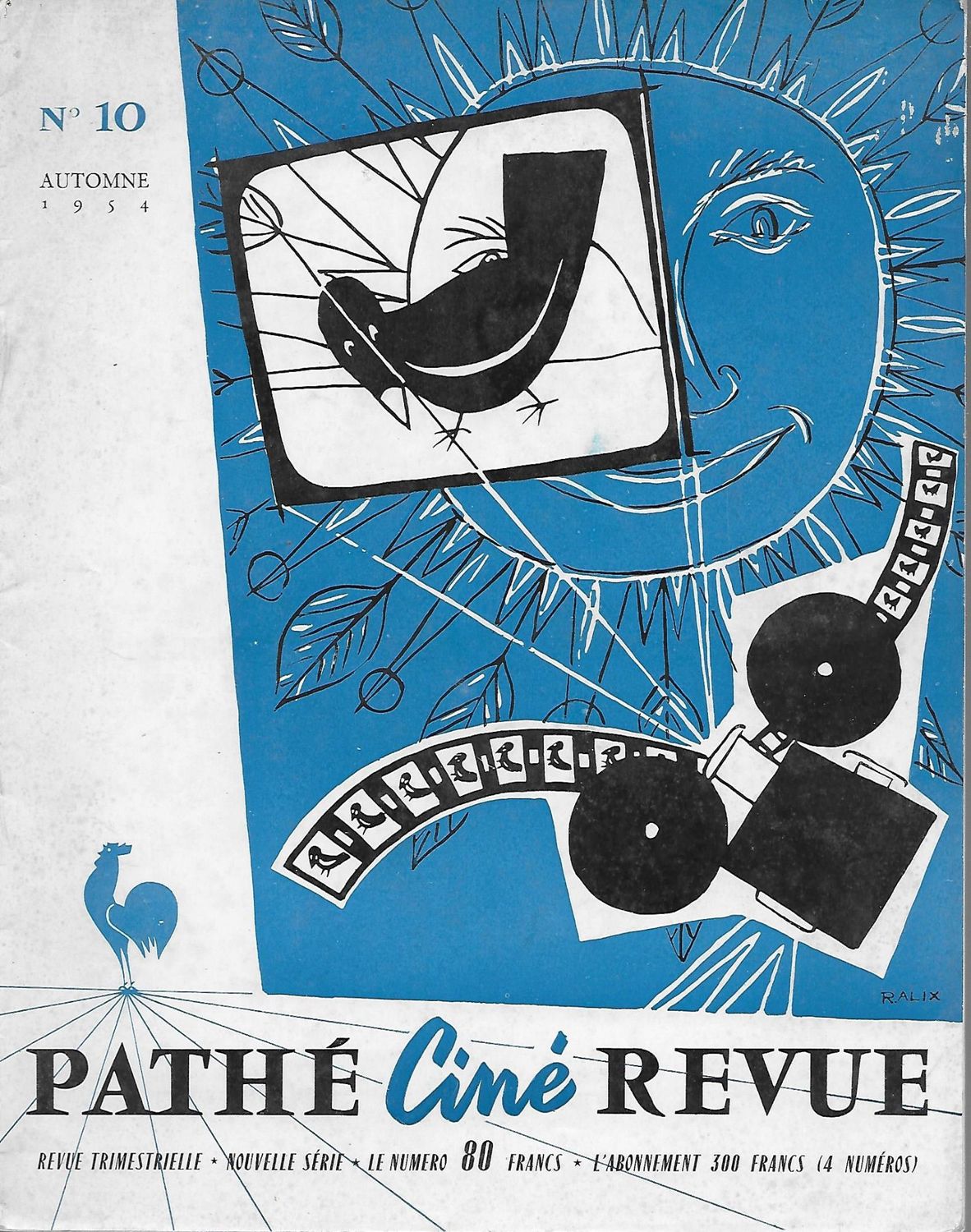PATHE CINE REVUE magazine side cover Issue 10 Autumn 1954