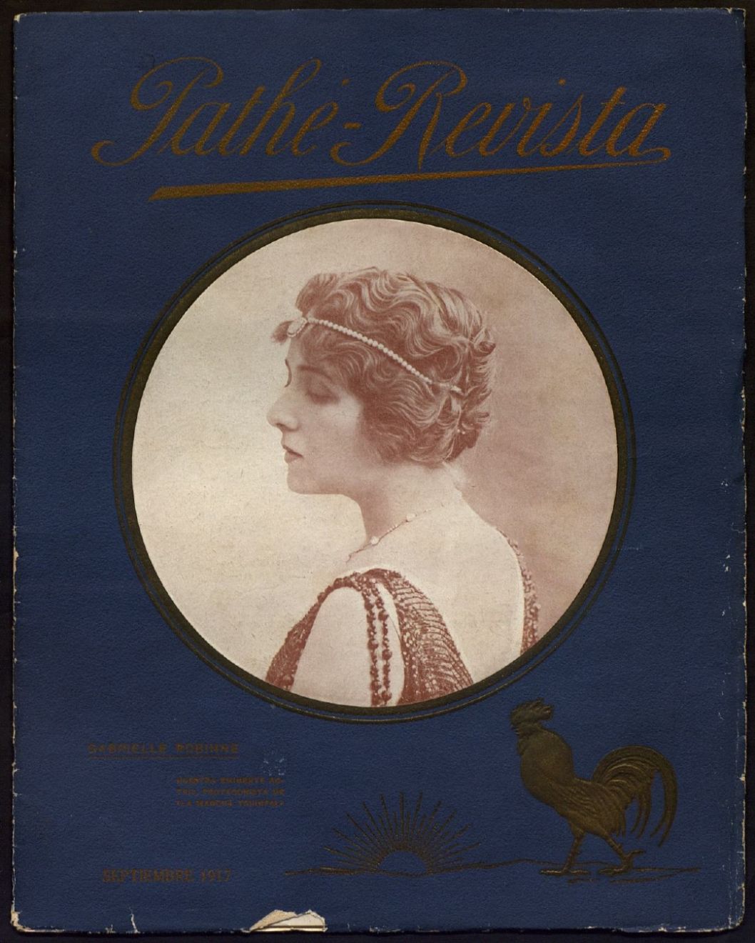 PATHE-REVISTA magazine side cover  September 1917
