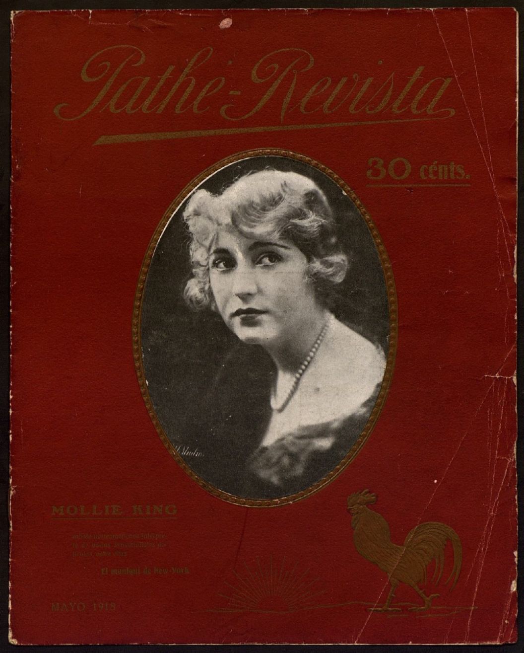 PATHE-REVISTA magazine side cover  May 1918
