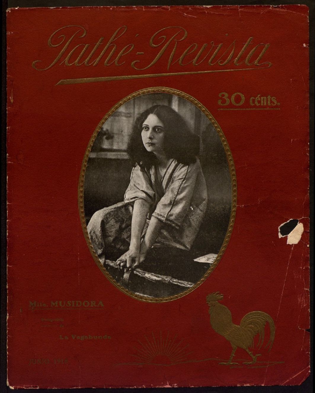 PATHE-REVISTA magazine side cover  June 1918