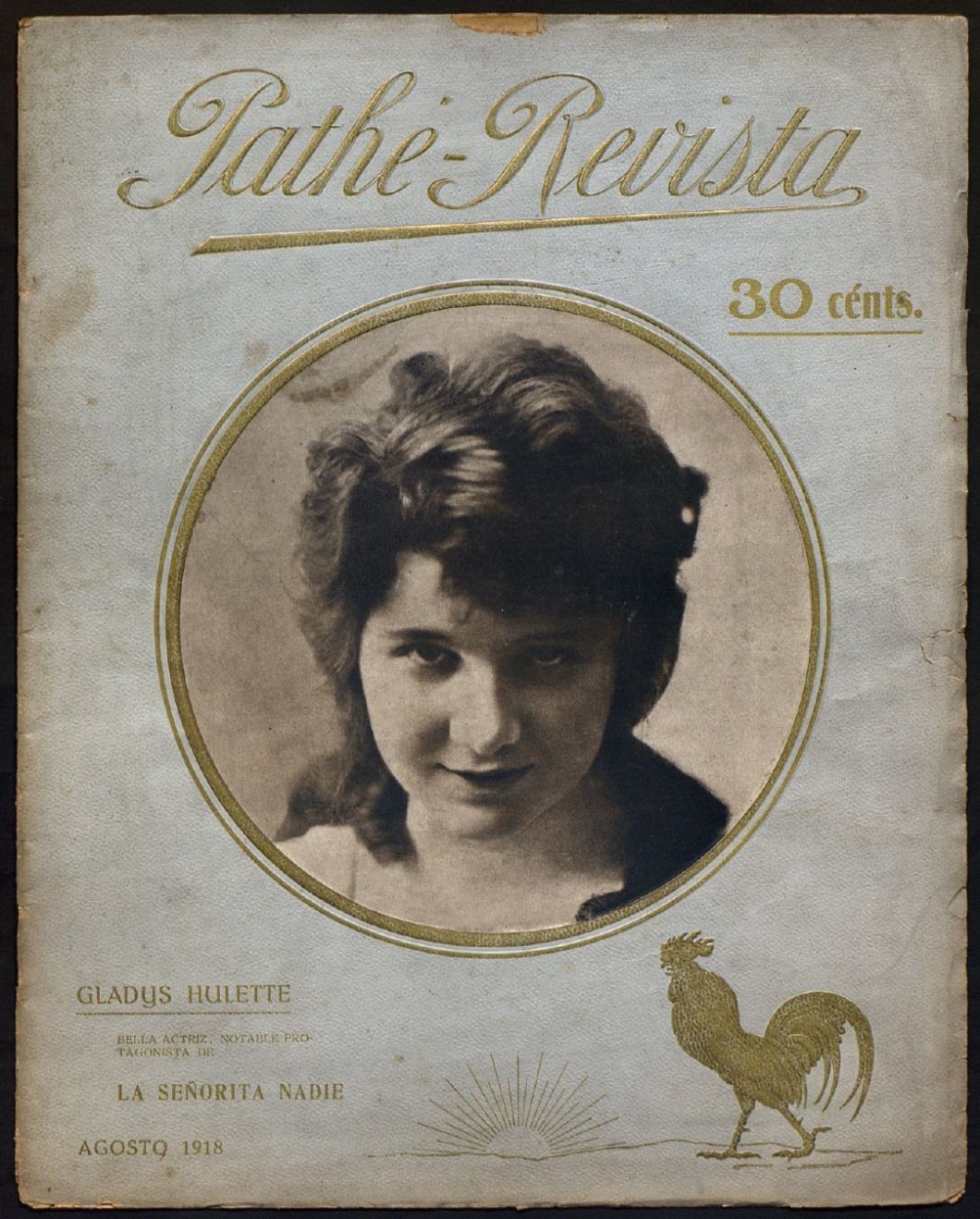 PATHE-REVISTA magazine side cover  August 1918