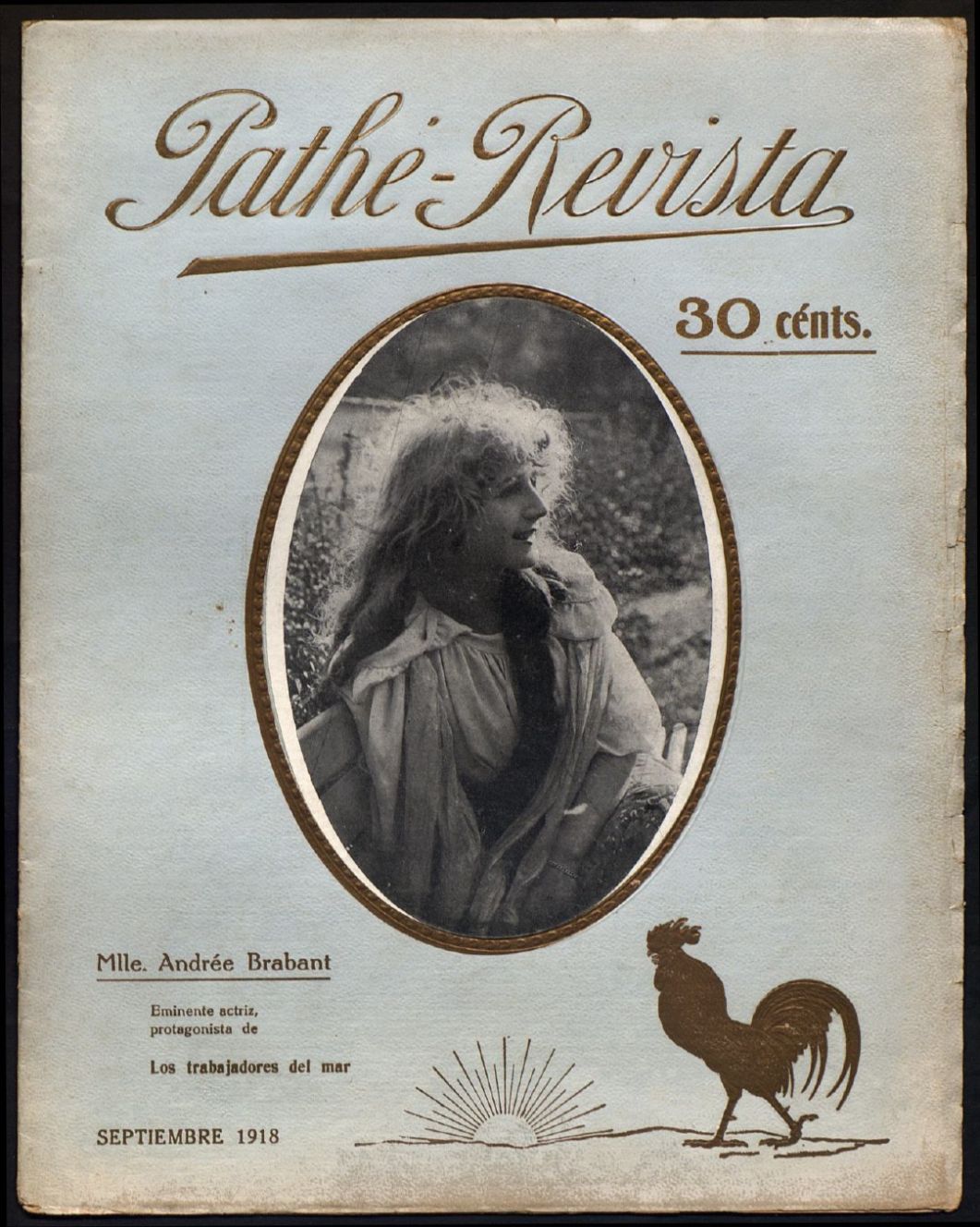 PATHE-REVISTA magazine side cover  September 1918