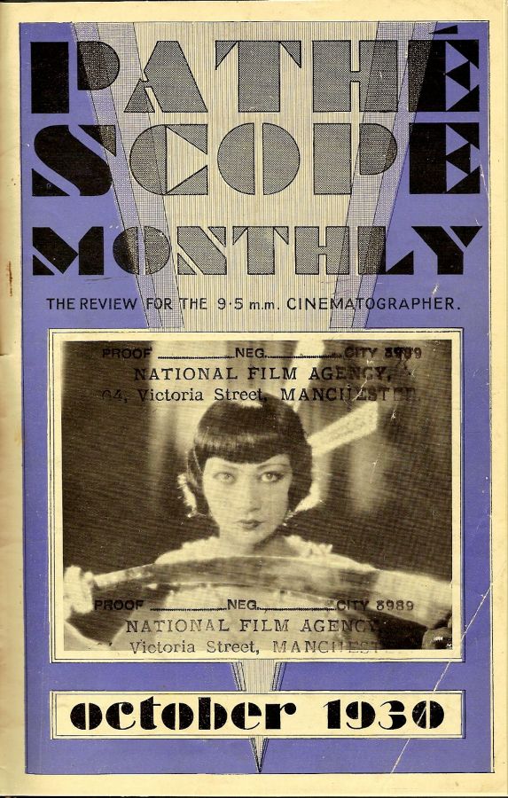 PATHESCOPE MONTHLY magazine side cover October 1930