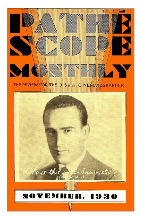 PATHESCOPE MONTHLY magazine side cover November 1930