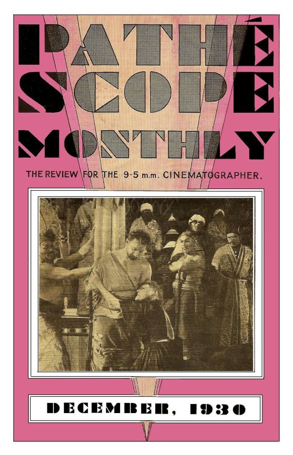 PATHESCOPE MONTHLY magazine side cover December 1930