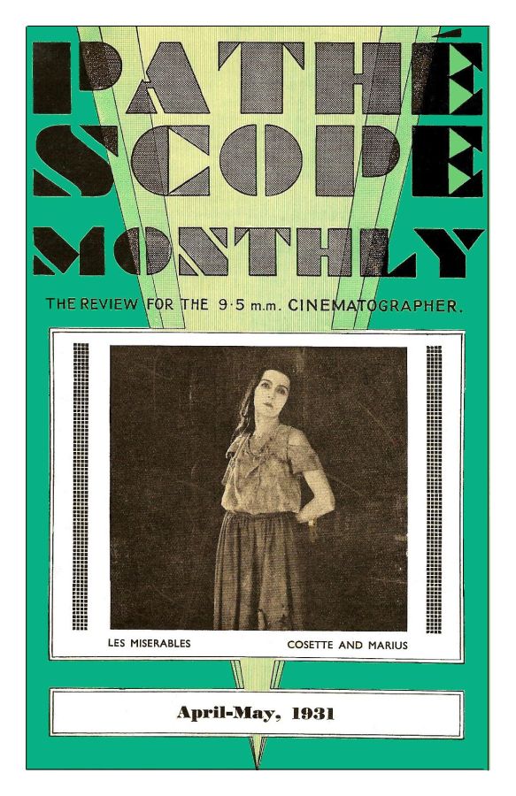 PATHESCOPE MONTHLY magazine side cover April-May 1931
