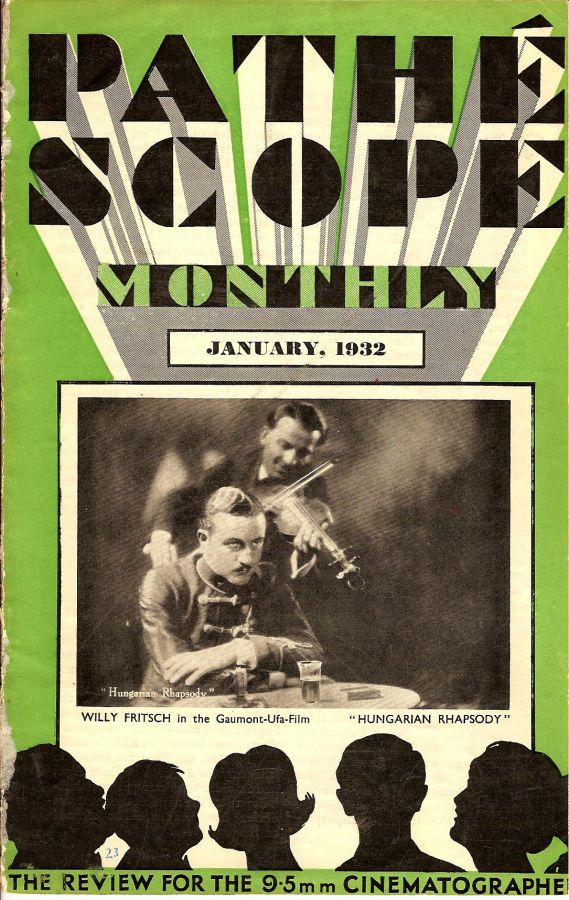 PATHESCOPE MONTHLY magazine side cover January 1932