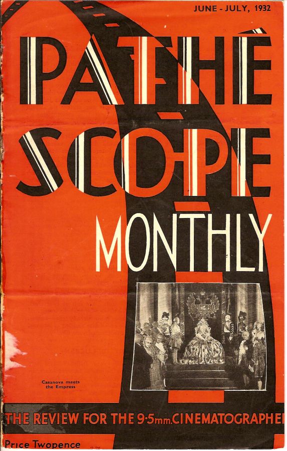 PATHESCOPE MONTHLY magazine side cover June-July 1932