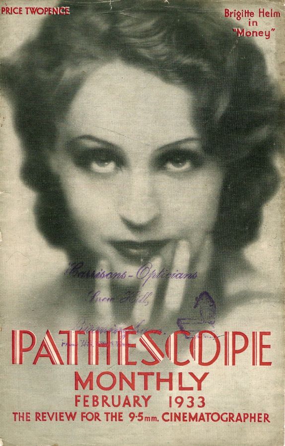 PATHESCOPE MONTHLY magazine side cover February 1933