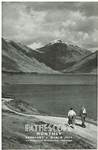 PATHESCOPE MONTHLY magazine side cover February-March 1954