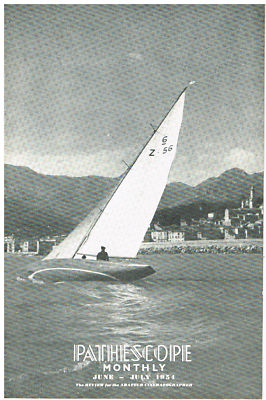 PATHESCOPE MONTHLY magazine side cover June-July 1954