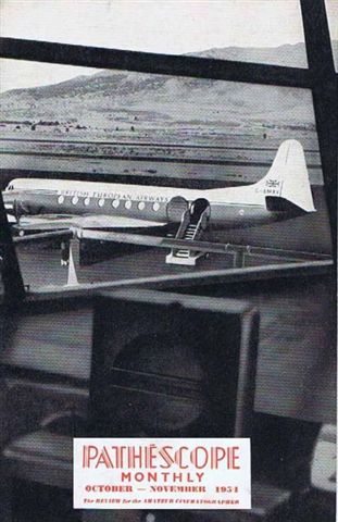 PATHESCOPE MONTHLY magazine side cover October-November 1954