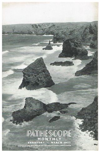 PATHESCOPE MONTHLY magazine side cover February-March 1955