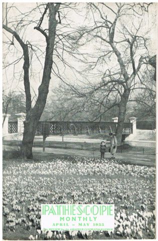 PATHESCOPE MONTHLY magazine side cover April-May 1955