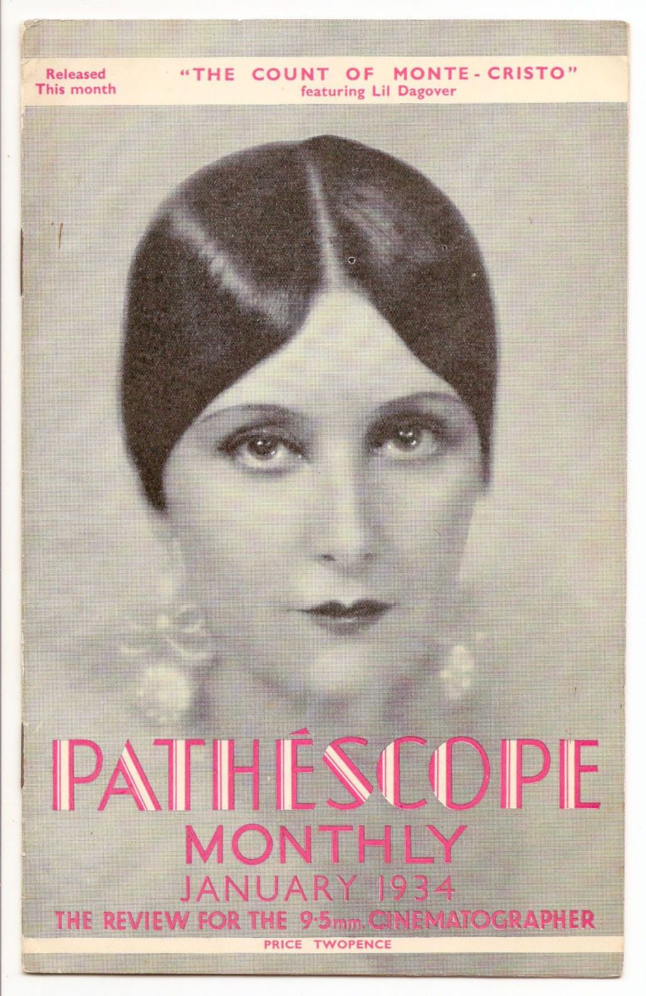 PATHESCOPE MONTHLY magazine side cover January 1934