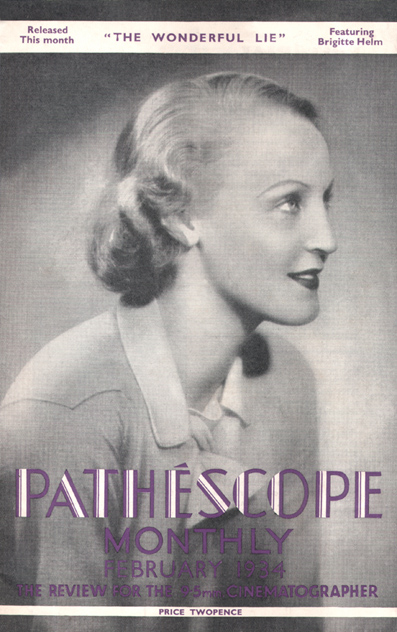 PATHESCOPE MONTHLY magazine side cover February 1934