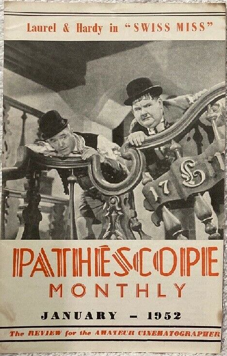 PATHESCOPE MONTHLY magazine side cover  January 1952