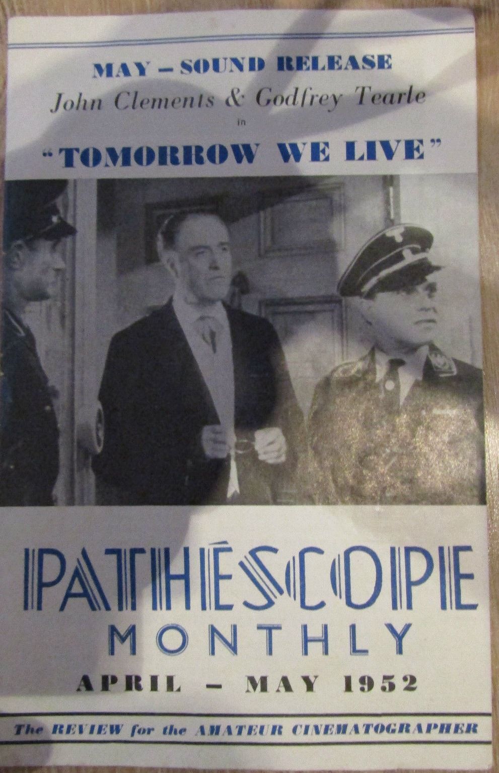 PATHESCOPE MONTHLY magazine side cover  April/May 1952