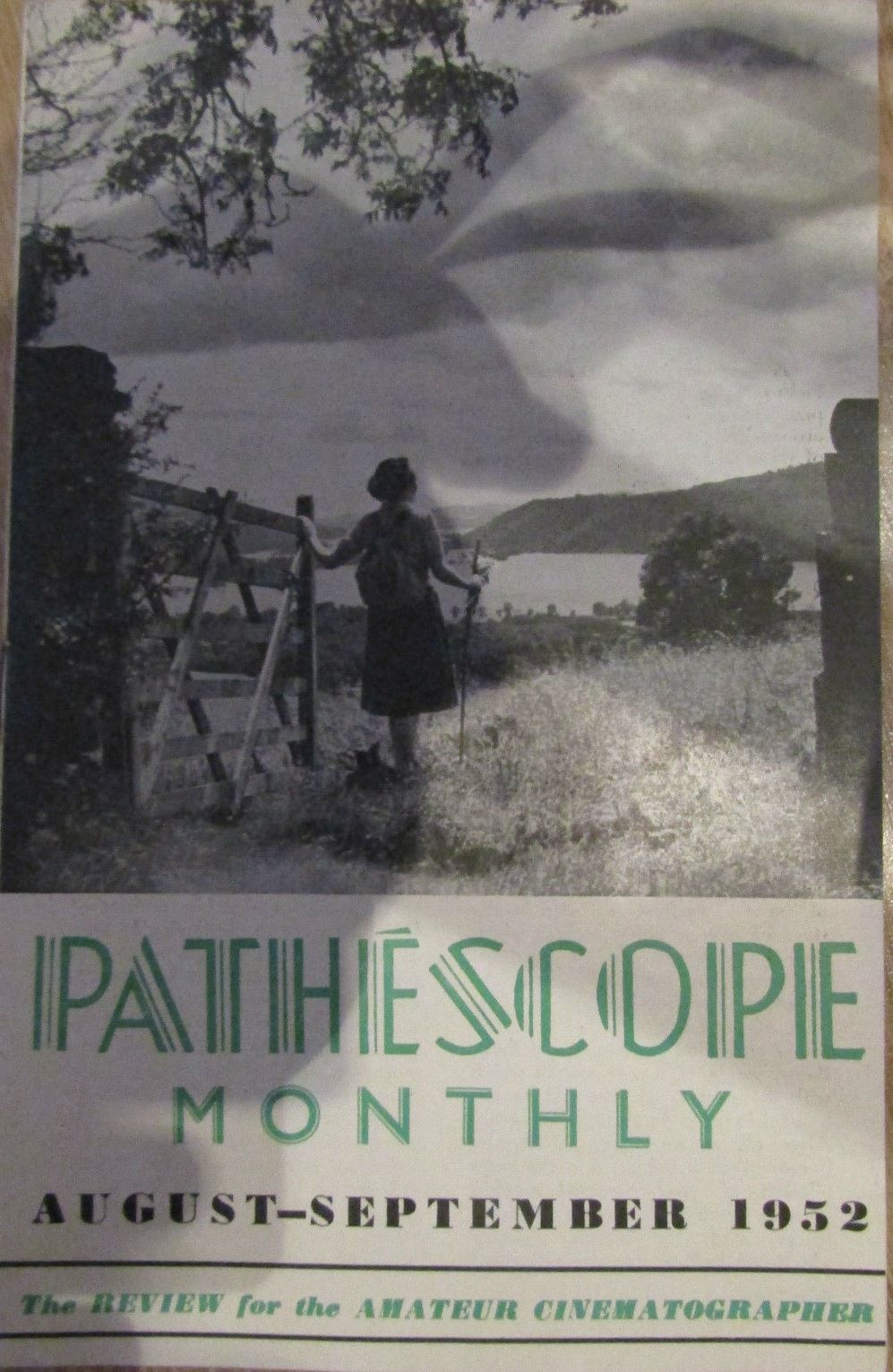 PATHESCOPE MONTHLY magazine side cover  August/September 1952