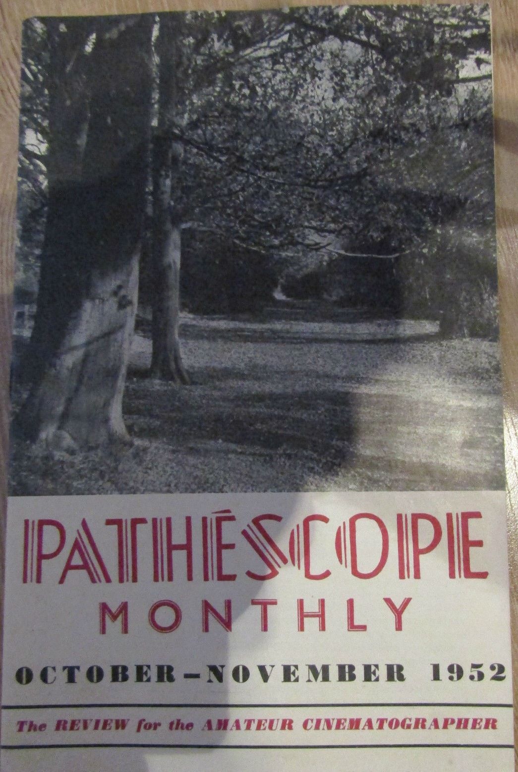 PATHESCOPE MONTHLY magazine side cover  October/November 1952