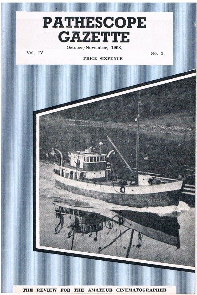 PATHESCOPE GAZETTE magazine side cover  October/November 1958