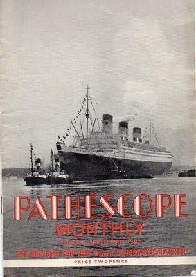 PATHESCOPE MONTHLY magazine side cover  September 1936