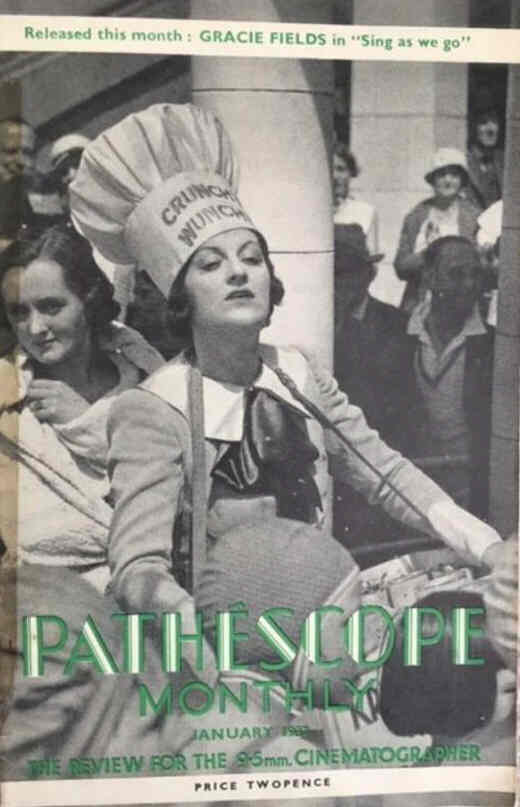PATHESCOPE MONTHLY magazine side cover  January 1937