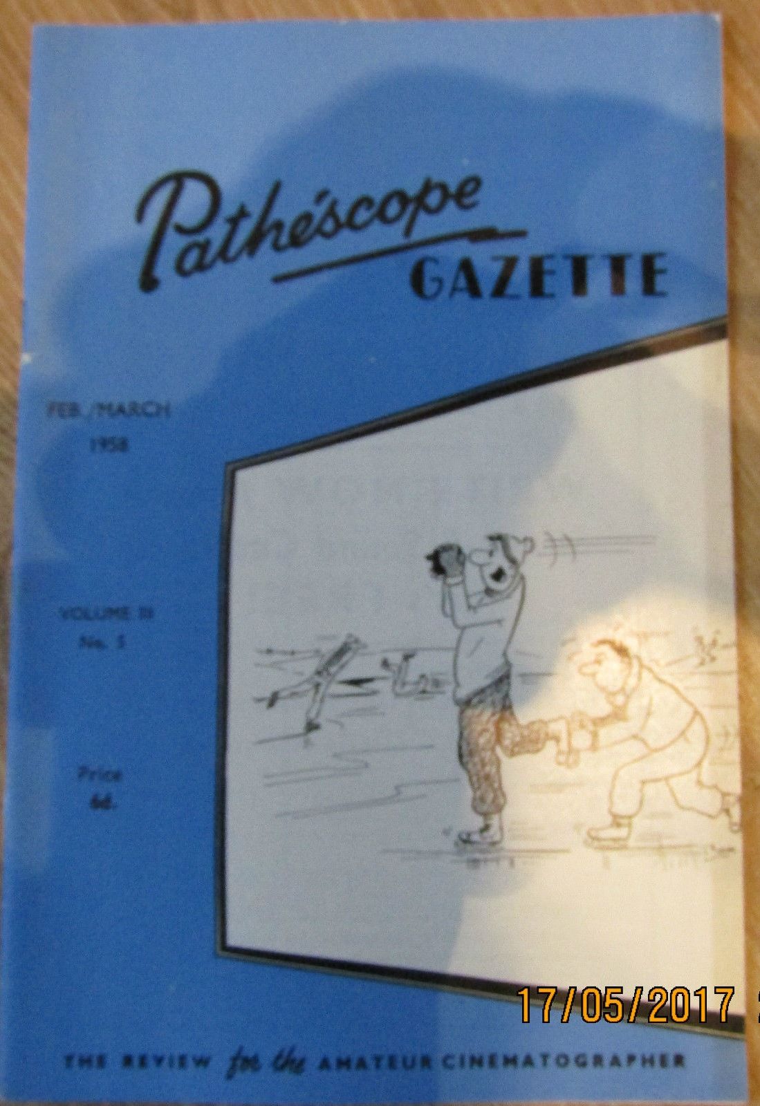 PATHESCOPE GAZETTE magazine side cover  February/March 1958
