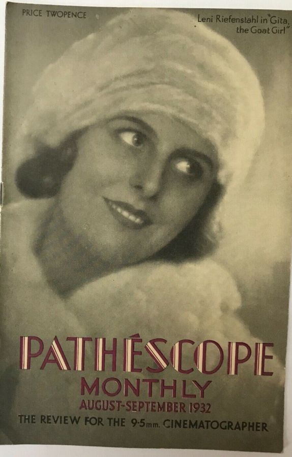 PATHESCOPE MONTHLY magazine side cover  August/September 1932