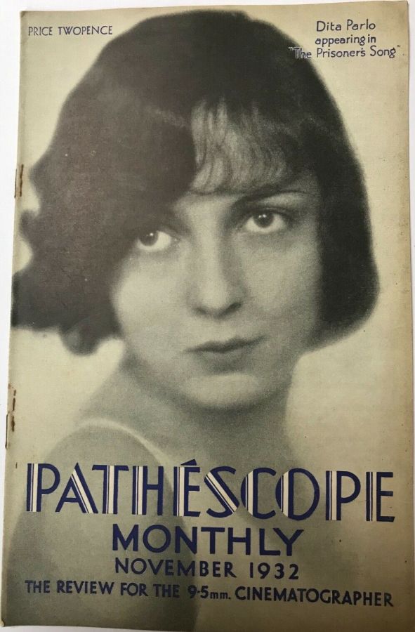 PATHESCOPE MONTHLY magazine side cover  November 1932