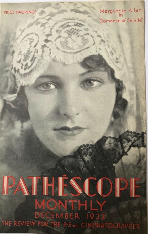 PATHESCOPE MONTHLY magazine side cover  December 1932
