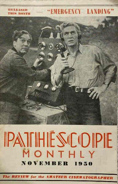 PATHESCOPE MONTHLY magazine side cover  November 1950