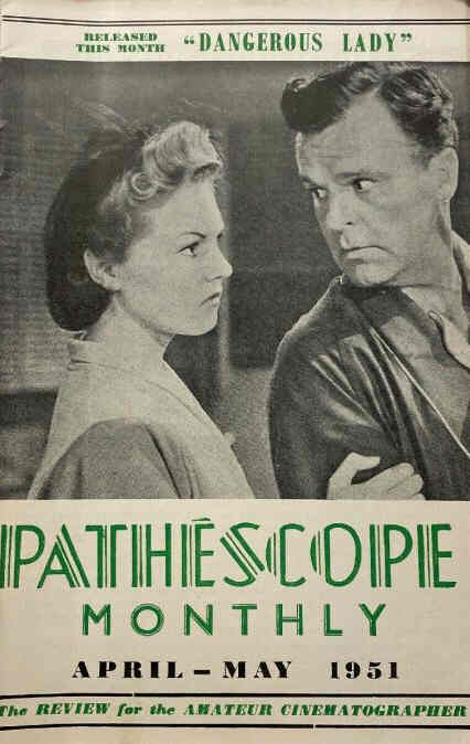 PATHESCOPE MONTHLY magazine side cover  April/May 1951