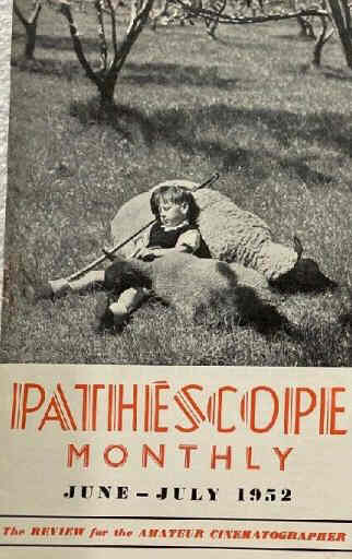 PATHESCOPE MONTHLY magazine side cover  June/July 1952