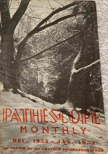PATHESCOPE MONTHLY magazine side cover  December 1952/ January 1953 