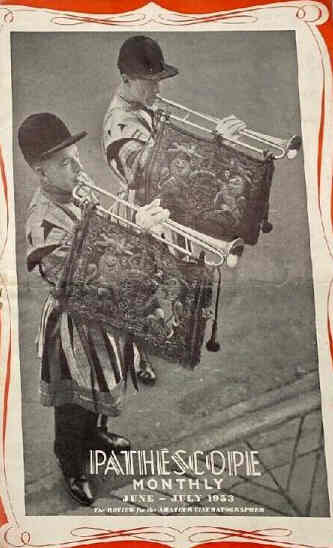 PATHESCOPE MONTHLY magazine side cover  June/July 1953