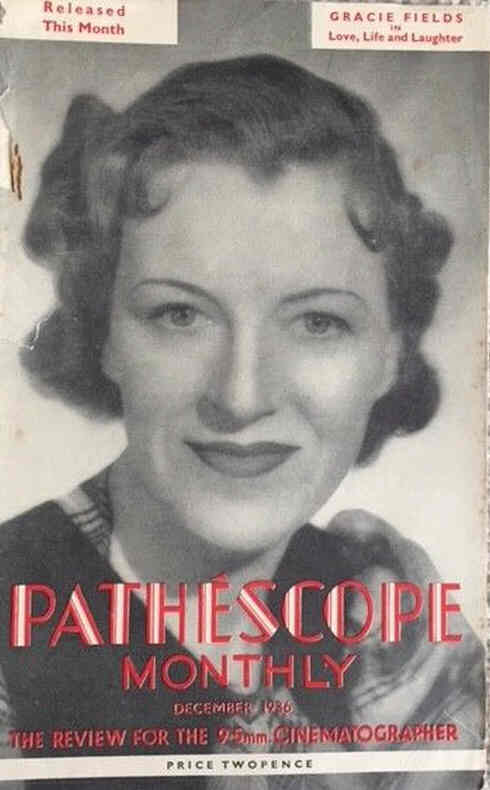 PATHESCOPE MONTHLY magazine side cover  December 1936