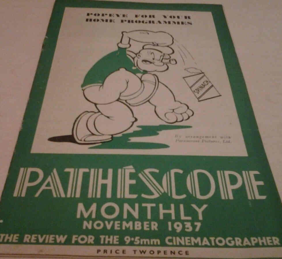 PATHESCOPE MONTHLY magazine cover  November 1937